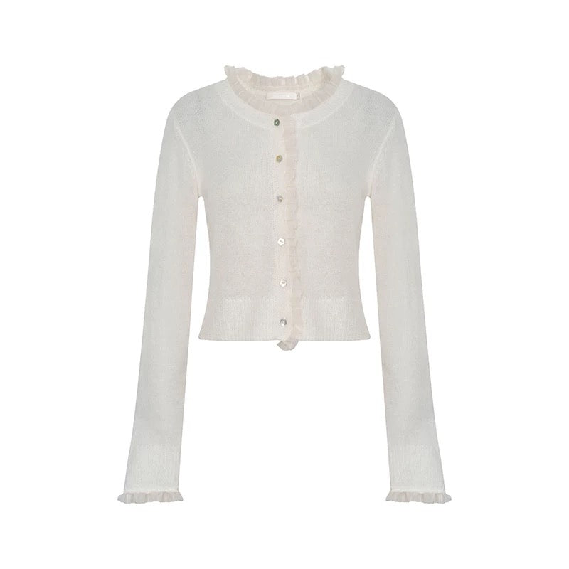 Kroche KB5150 Ruffle knit cardigan