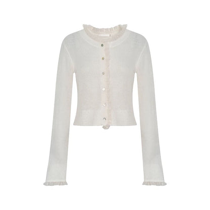 Kroche KB5150 Ruffle knit cardigan