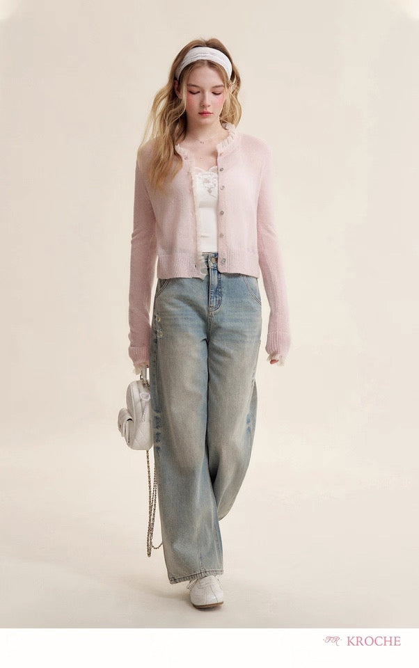 Kroche KB5150 Ruffle knit cardigan