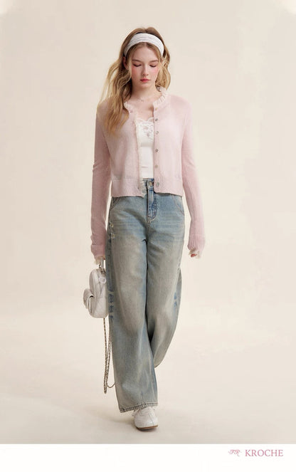 Kroche KB5150 Ruffle knit cardigan