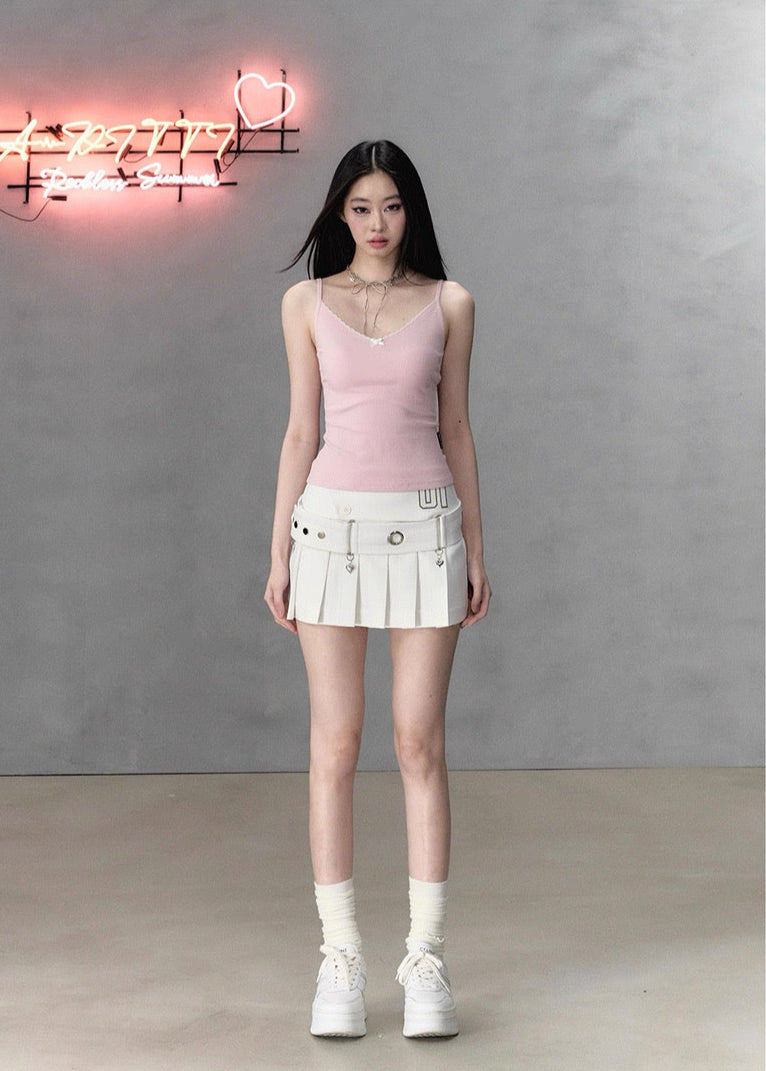 VIA PITTI VIABTP235 Lace bow camisole vest