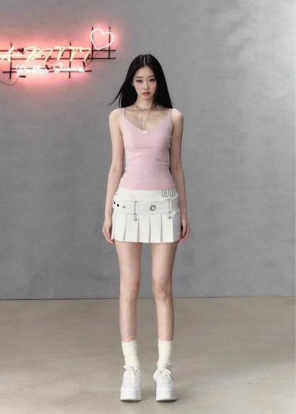 VIA PITTI VIABTP235 Lace bow camisole vest