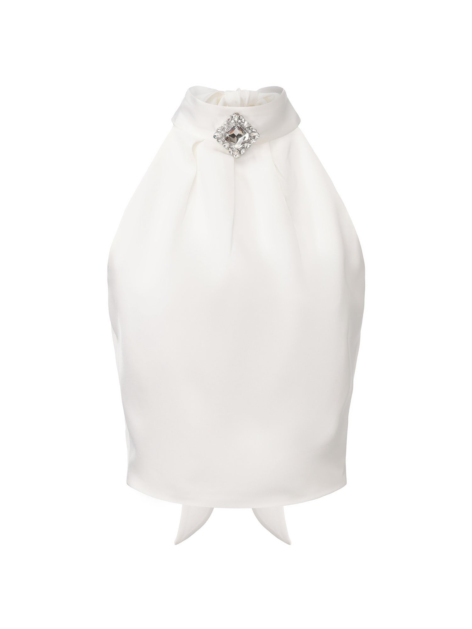 Jean Soo Diamond satin sleeveless top