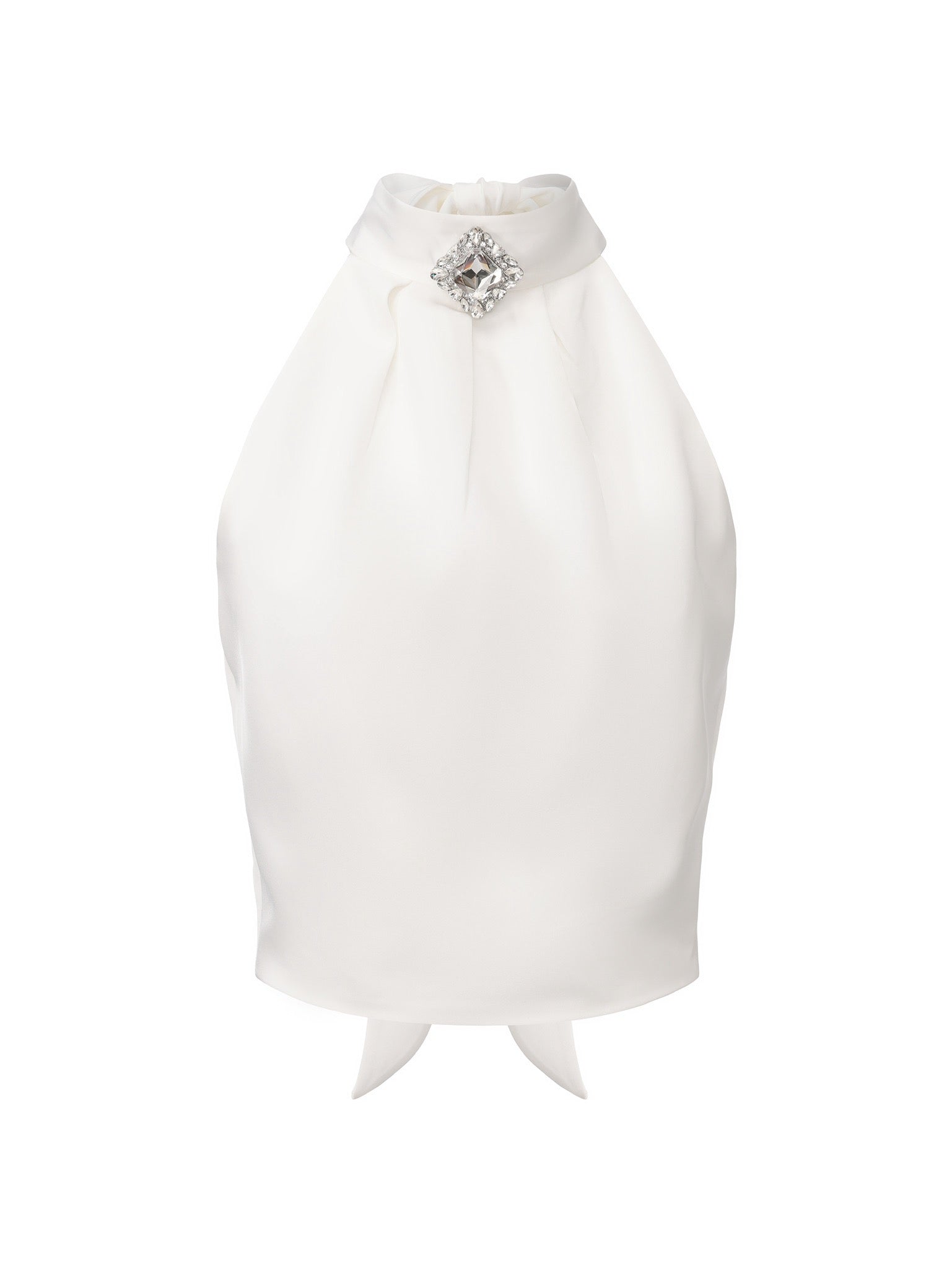 Jean Soo Diamond satin sleeveless top