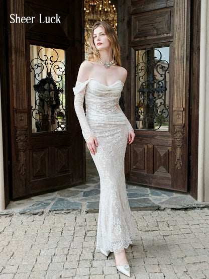 SHEERLUCK Fish tail lace dress