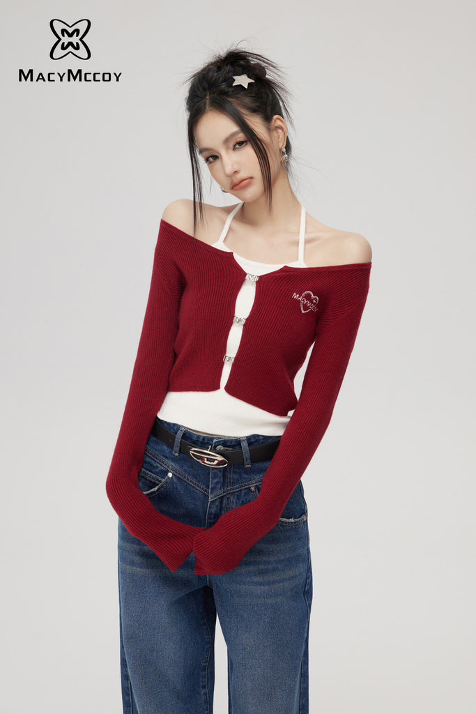 Mock Two Pieces Knitted Top