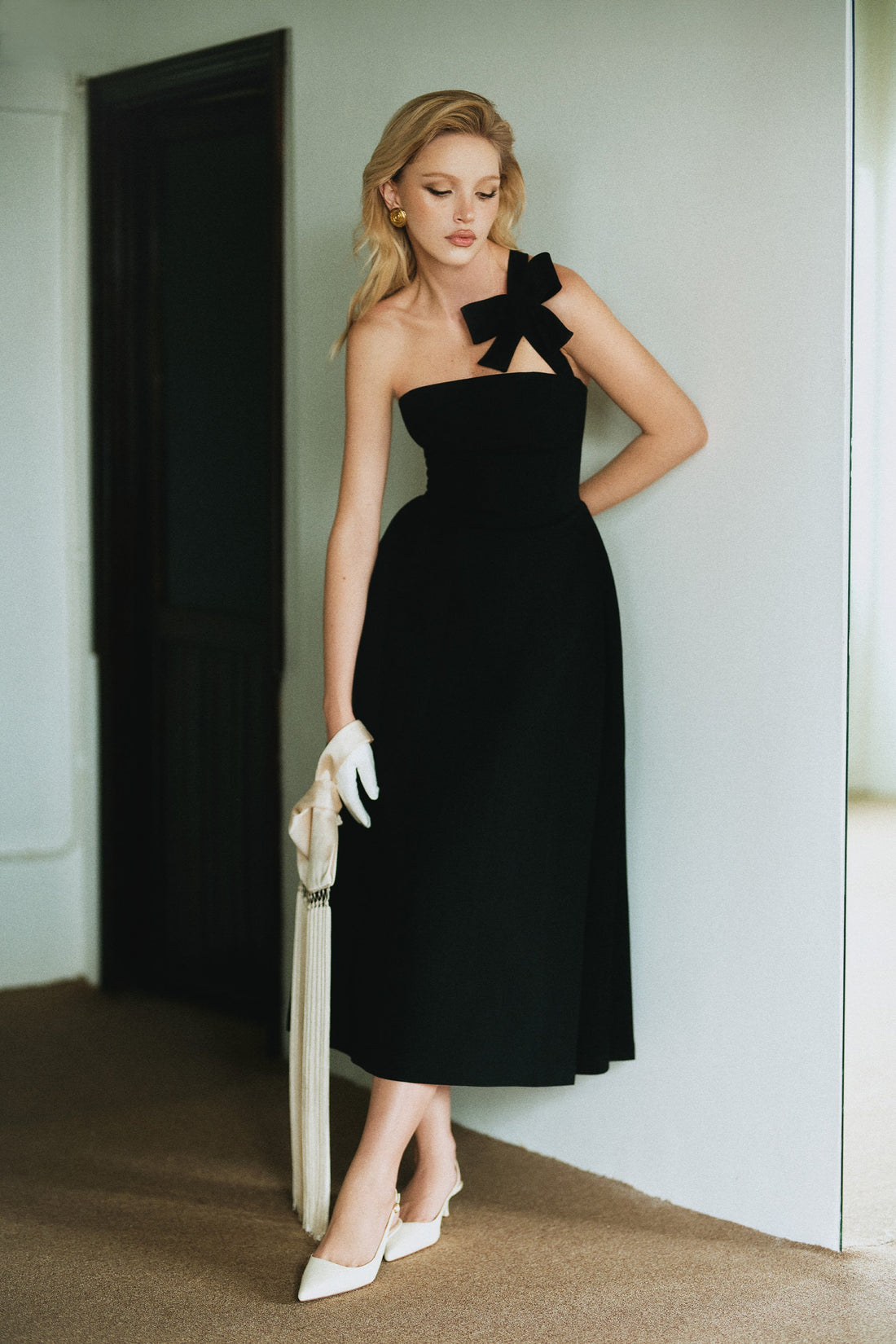 CICI PRIMA Bow Midi Dress