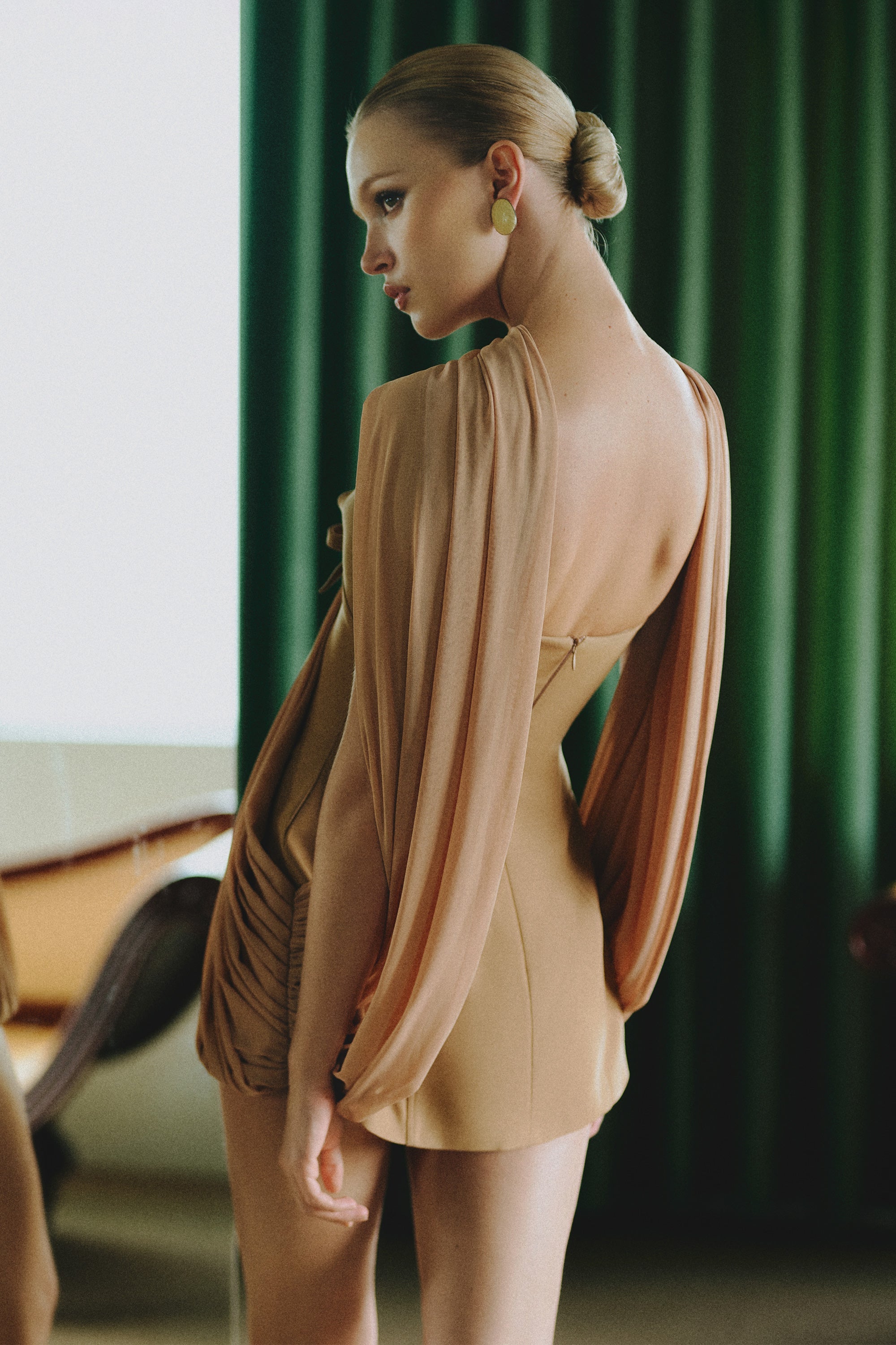 CICI ZOE Draping Scarf-Like Mini Dress