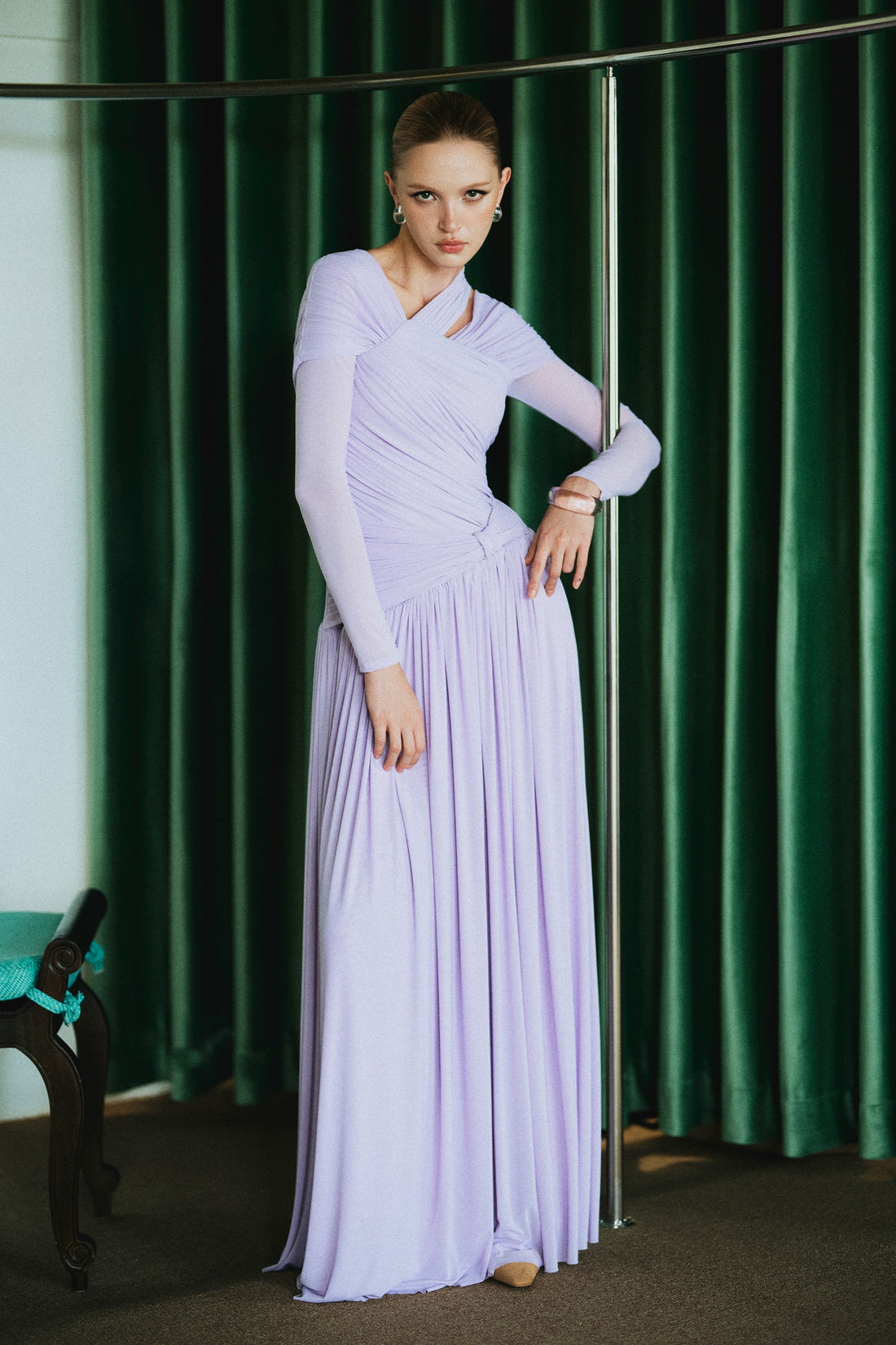CICI SAMANTHA Long-Sleeve Maxi Dress