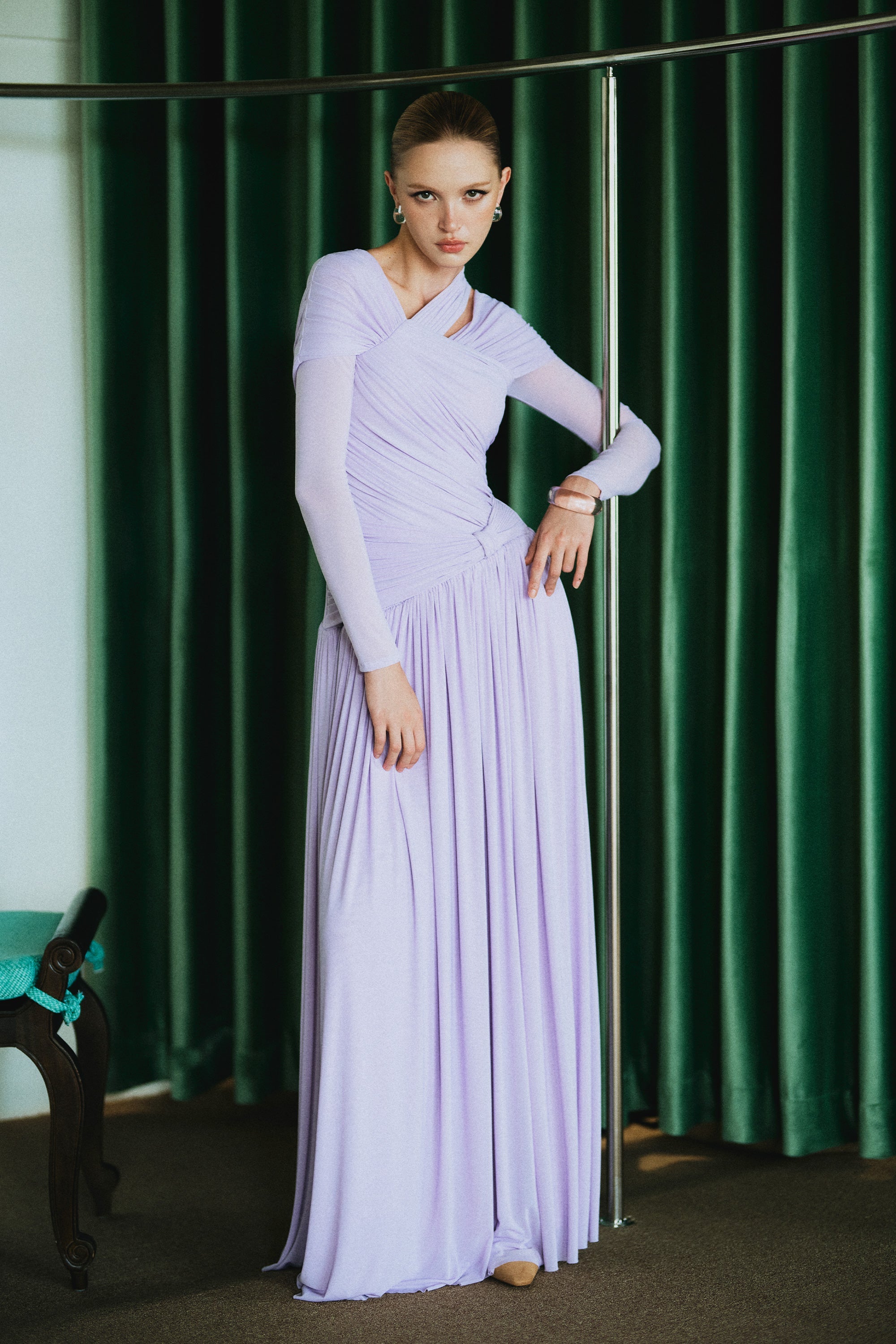 CICI SAMANTHA Long-Sleeve Maxi Dress