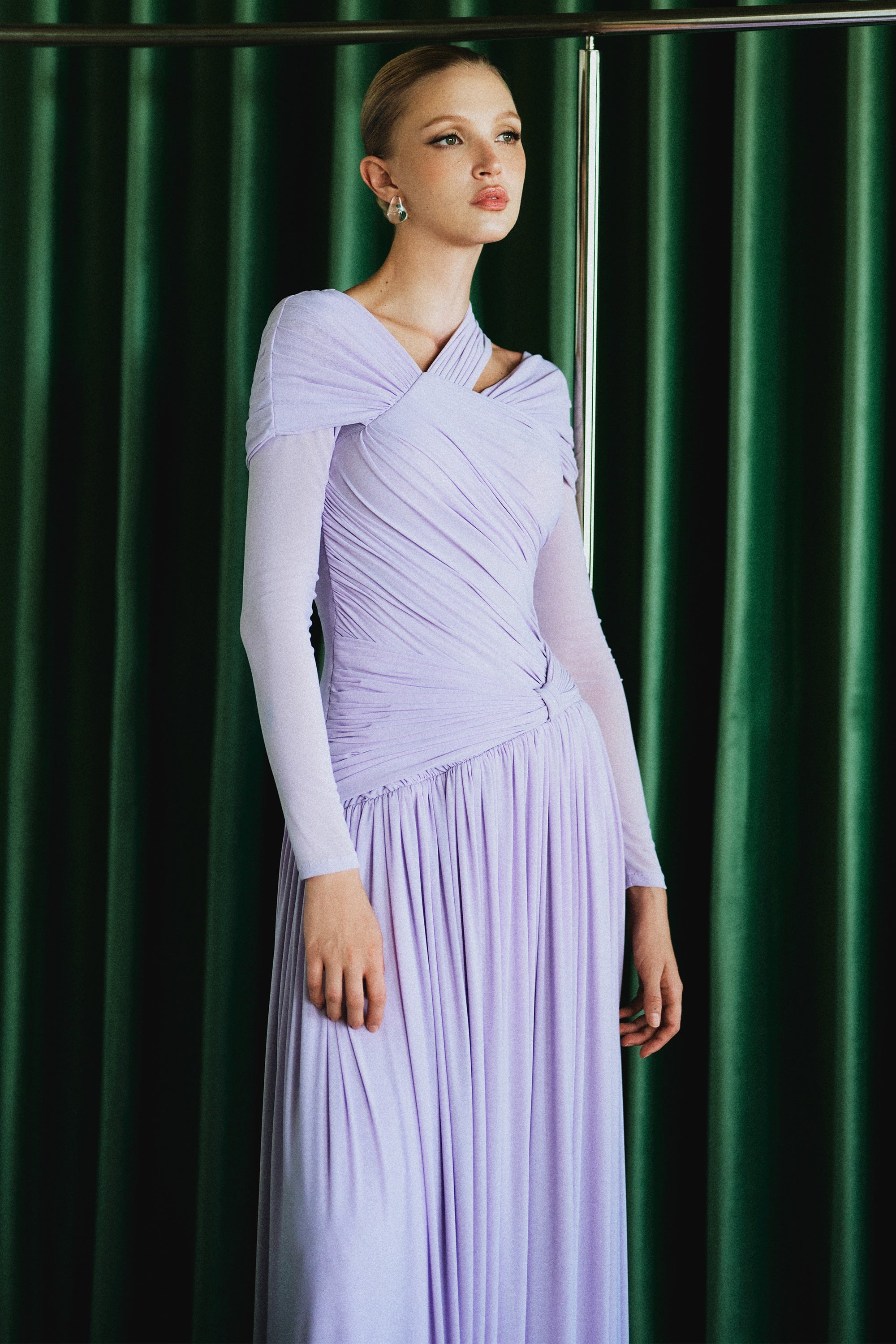 CICI SAMANTHA Long-Sleeve Maxi Dress