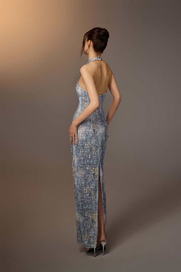 KEIRA TONG Sea-crystal Maxi Dress