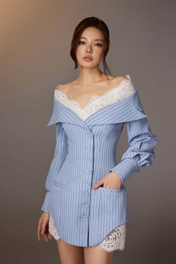 KEIRA TONG Lace Trimmed Dress