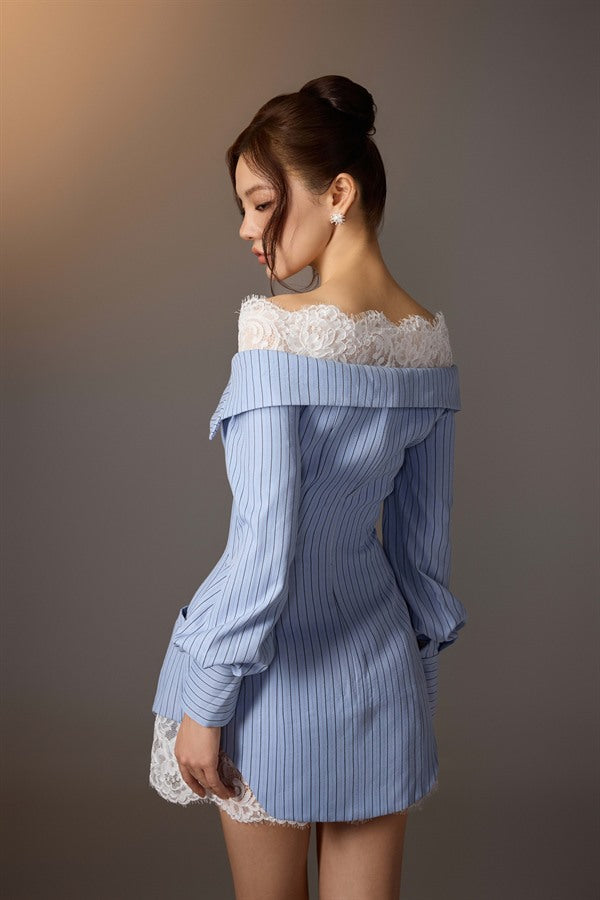 KEIRA TONG Lace Trimmed Dress