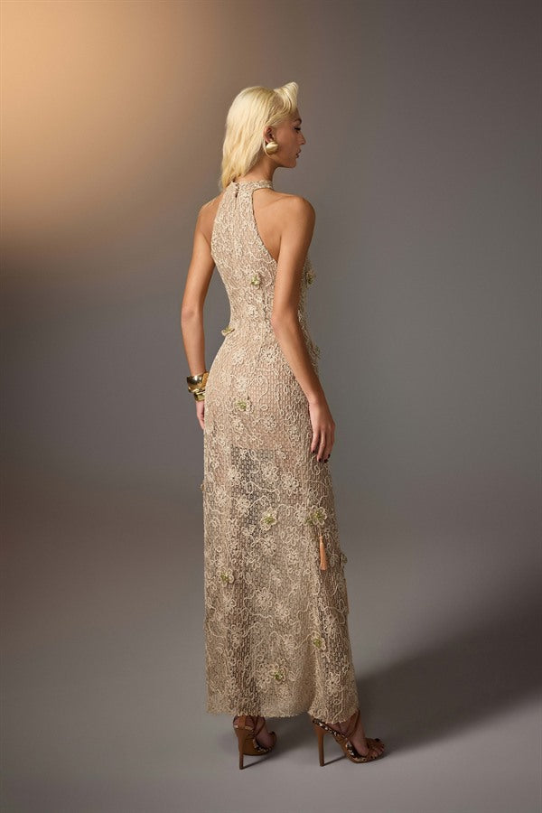 KEIRA TONG Tassel Embroidered Dress