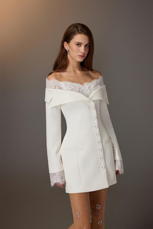 KEIRA TONG Lace Trimmed Dress