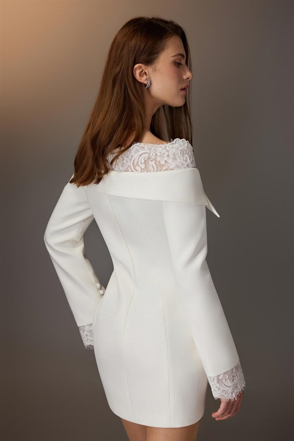 KEIRA TONG Lace Trimmed Dress
