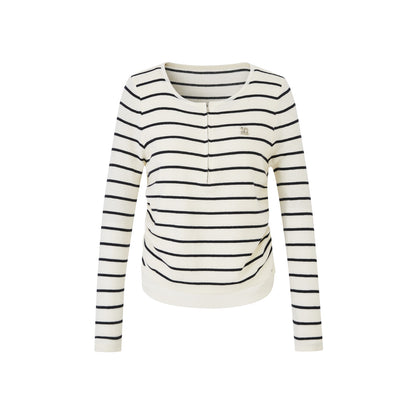 Lafreedom LAF350903 Casual fake two piece spliced knitted top