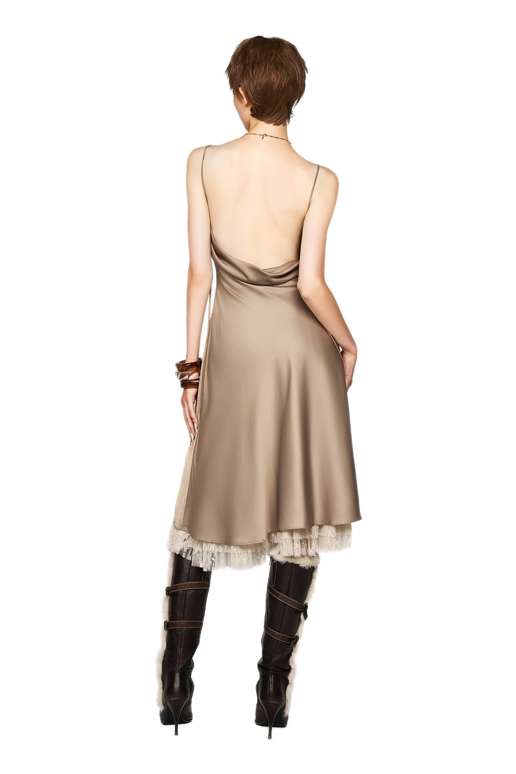 LSEOUL LORE DRESS-Brown