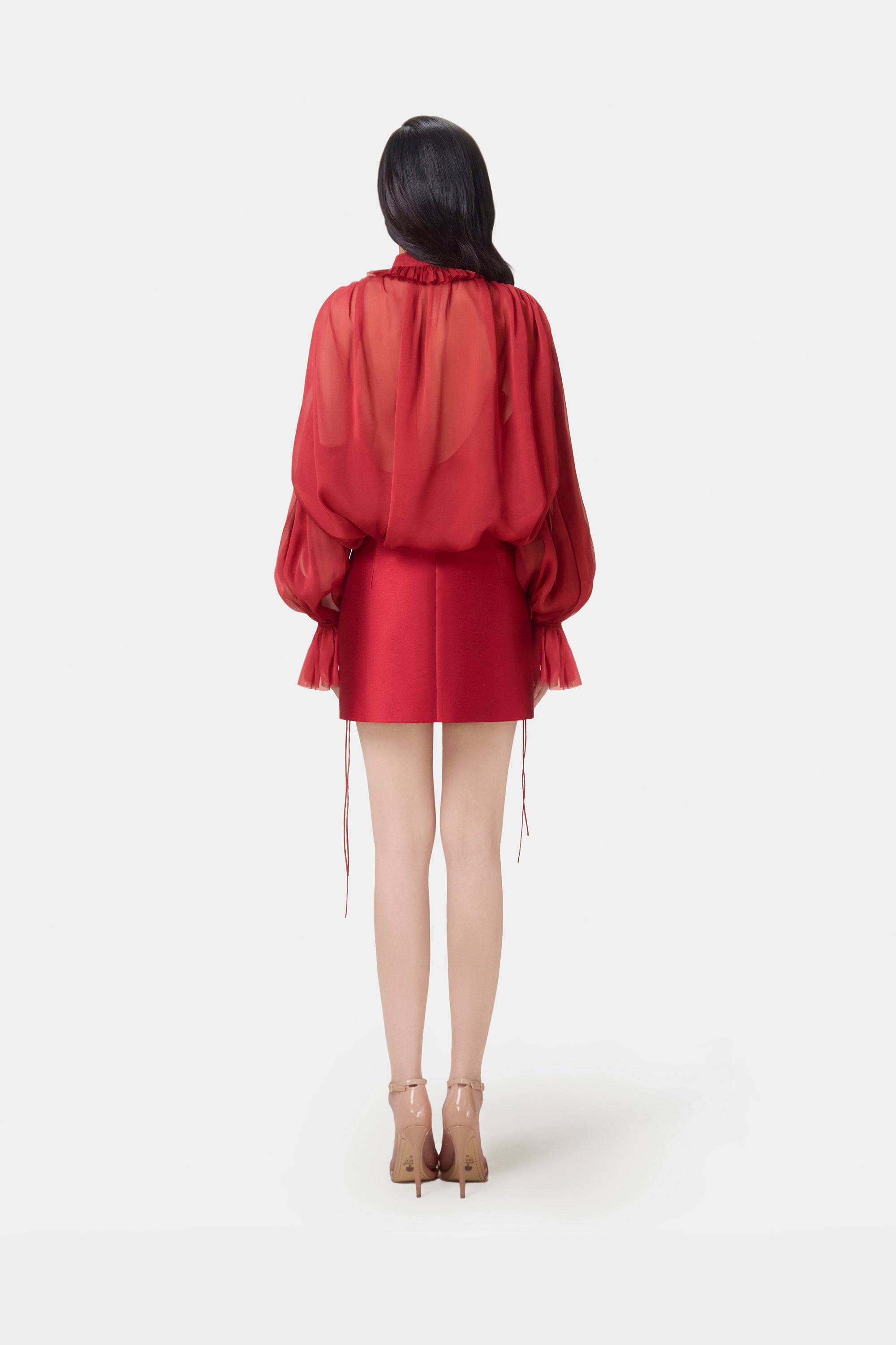 Montsand Zahra Shirt Or Rosa Skirt-Red