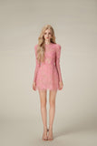 Lobbster Pink Beaded Lace Dress