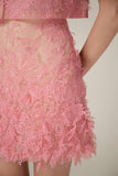 Lobbster Pink Beaded Lace Set Or Separate