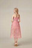 Lobbster Pink Beaded Lace Mini Dress