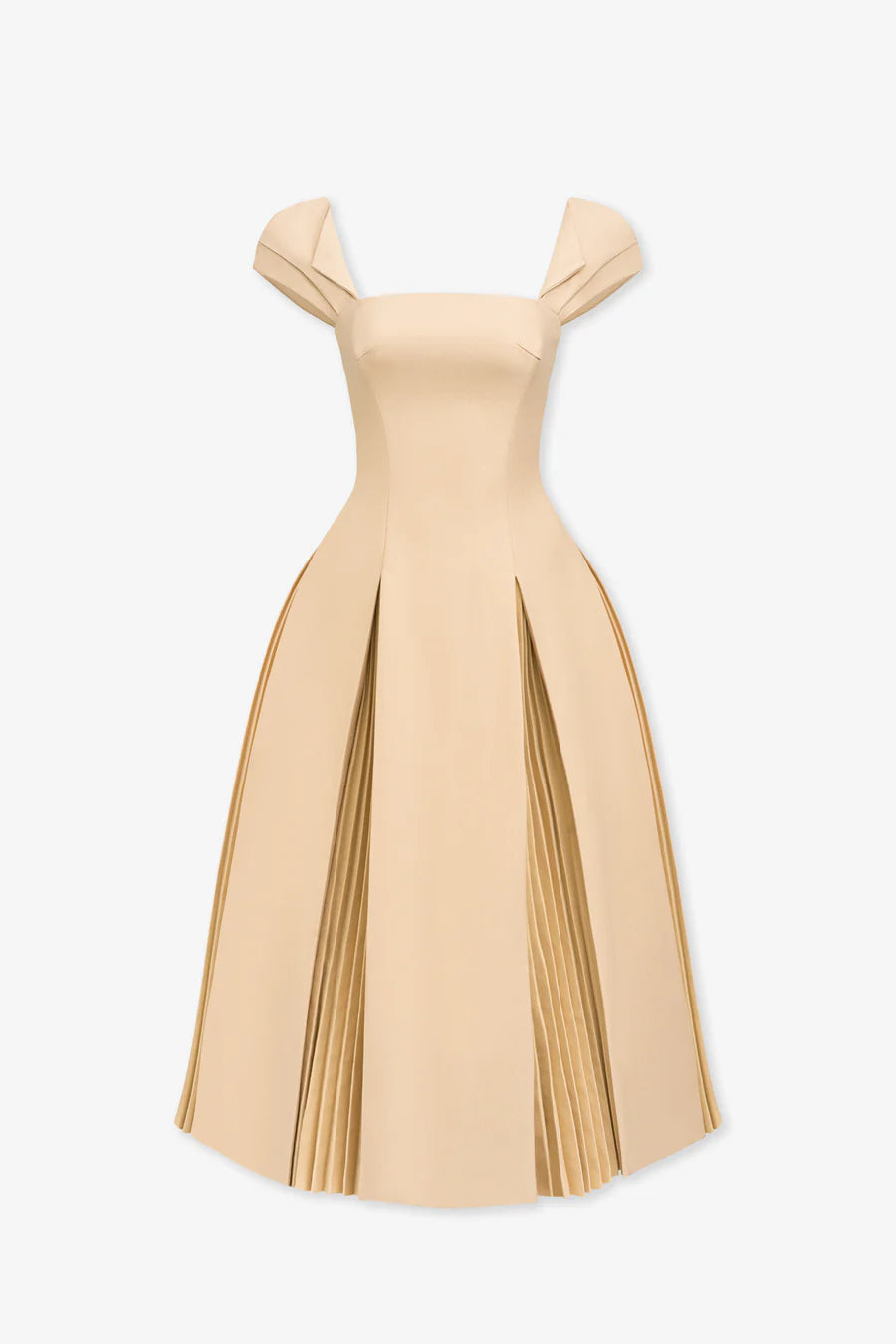 CICI Loretta Pleated Midi Dress