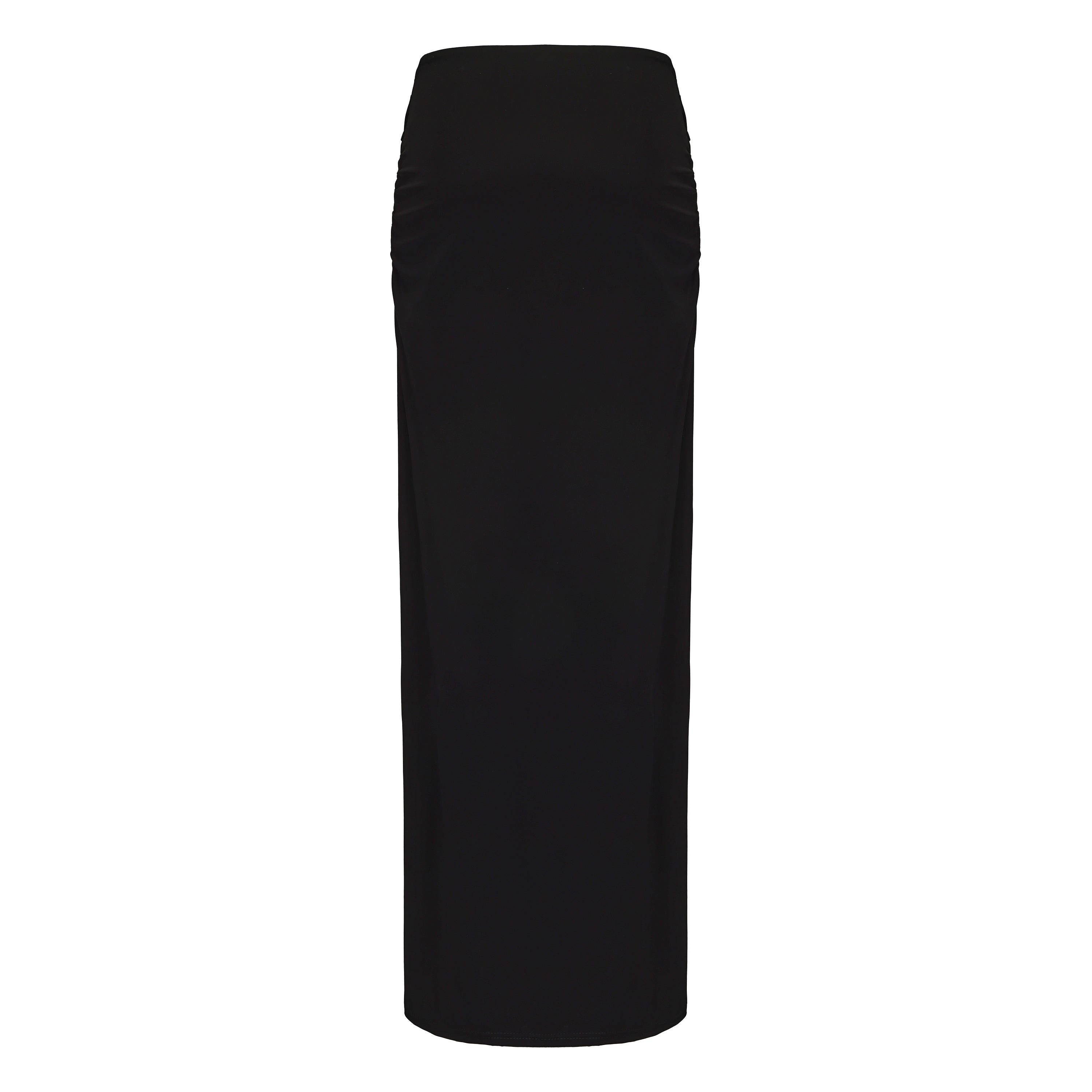 Kingwen Black ribbon top + Pleated split maxi skirt set(seperate)
