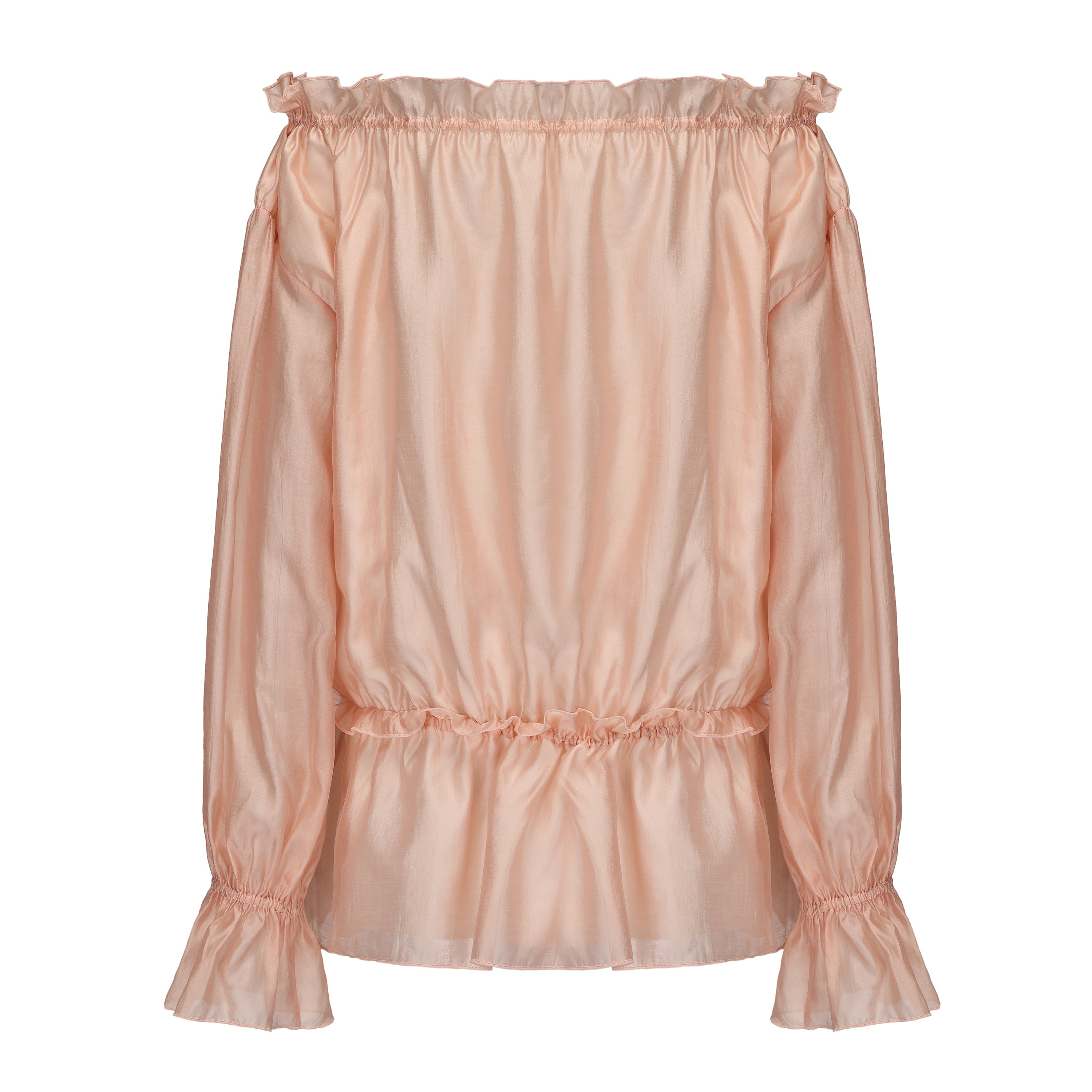 Kingwen Pink off shoulder shirt  + lace up shorts set (seperate)