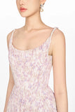 Montsand Lavender Pleated Maxi Dress