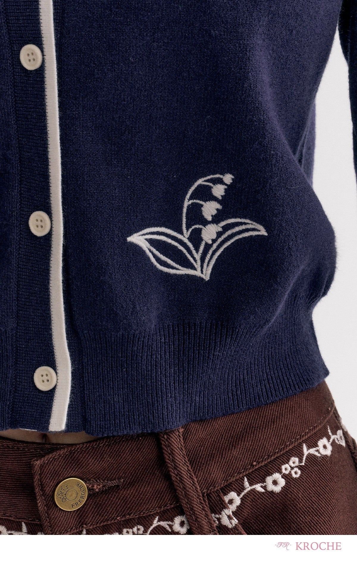 Kroche Long-Sleeve Knit Cardigan（2 color）