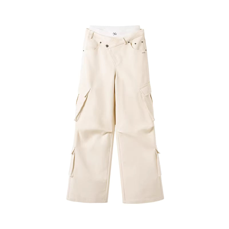 NAWS Multi pocket workwear loose straight leg wide leg pants