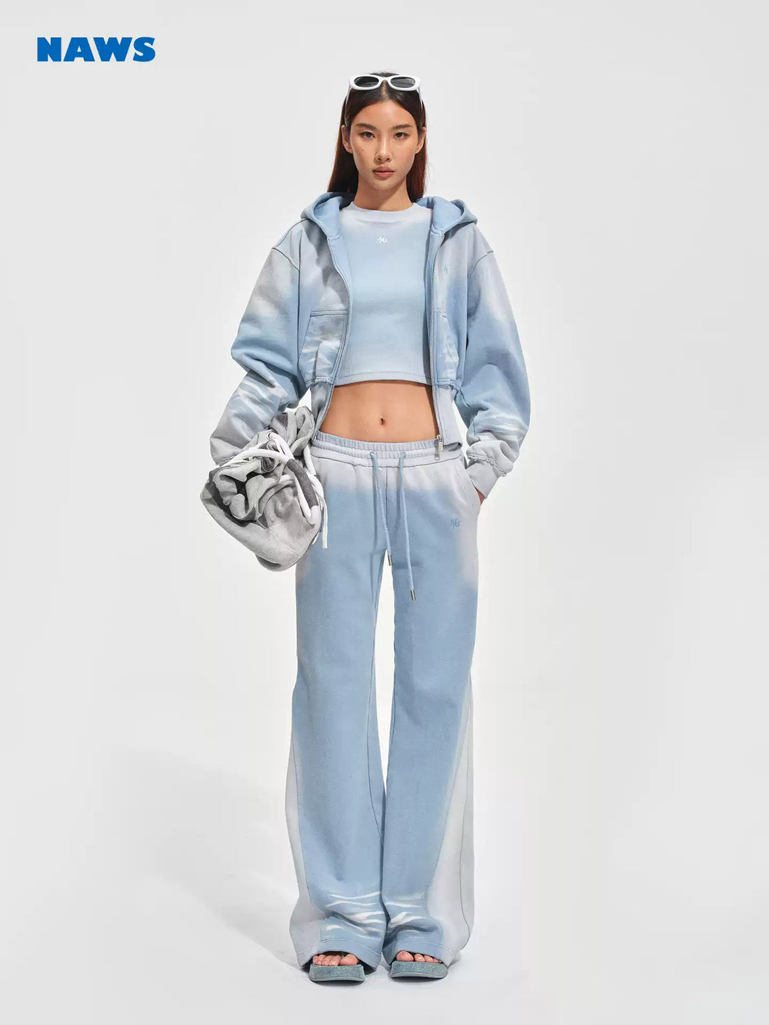 NAWS Sand washed vintage round neck T-shirt