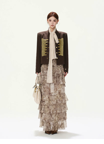 CYNR Vintage Palace-Style Short Jacket
