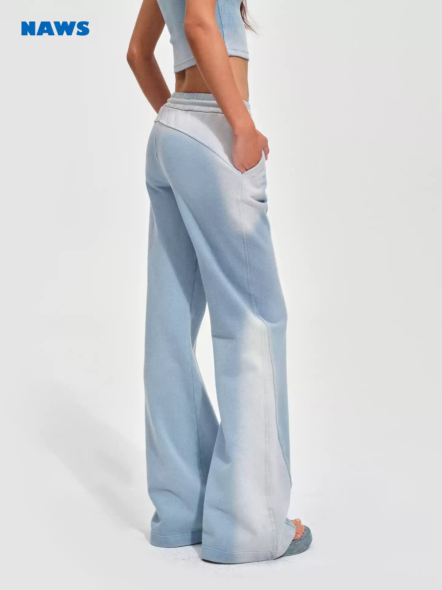 NAWS Make vintage silhouette micro flared sweatpants