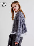 ODTD Lace matching knitted cardigan