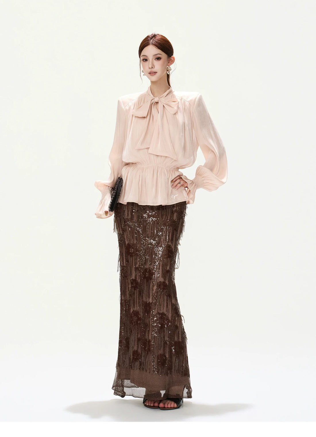 CYNR Lantern-Sleeve Blouse