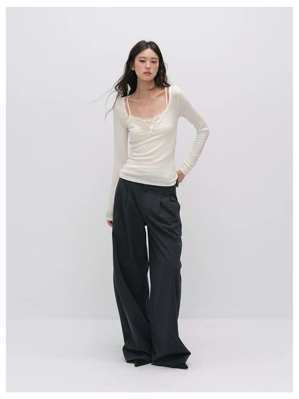 VIA PITTI VIACT6342 Tencel-Wool Blend Top