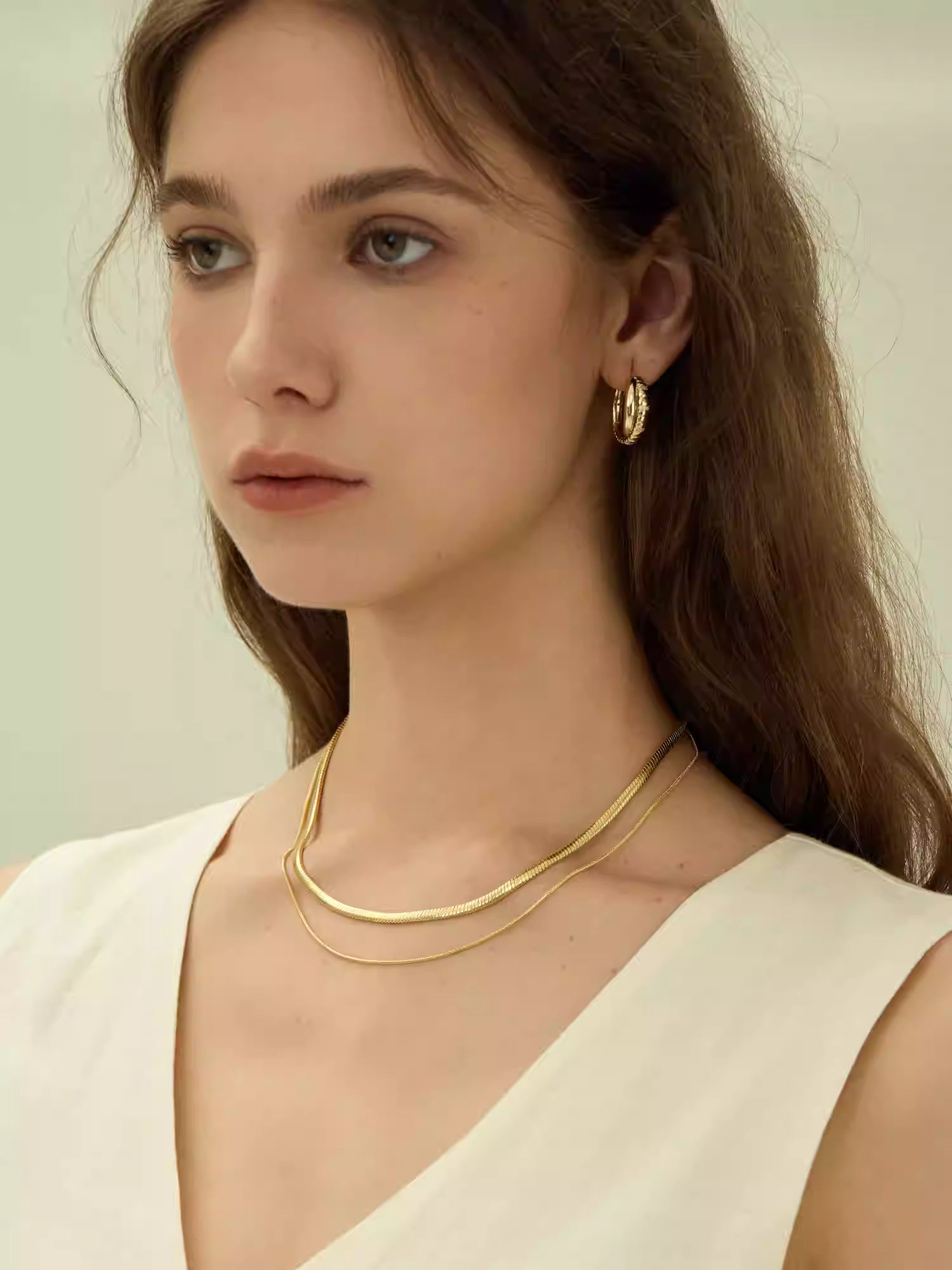 ARSIS Double layered snake bone necklace