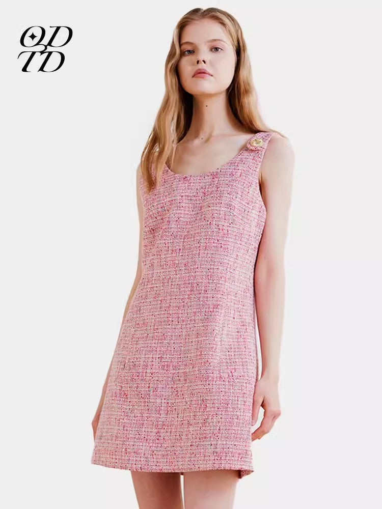 ODTD Sleeveless Slim Fit Pink Dress