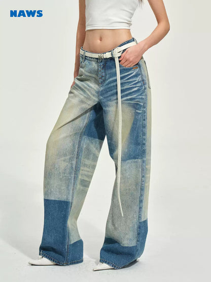 NAWS Retro washed loose straight leg pants