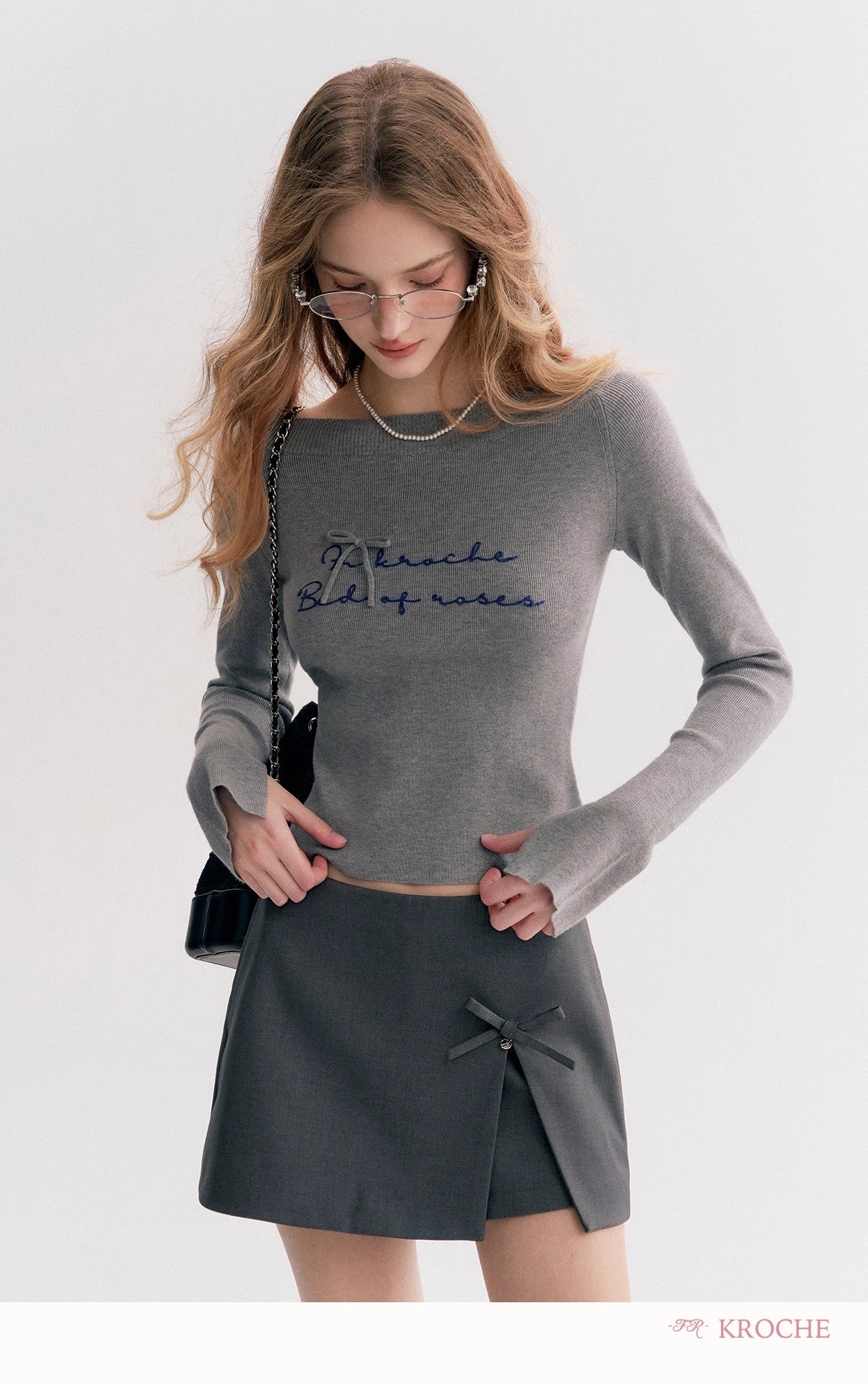 Kroche Bow-Accented A-Line Short Culottes