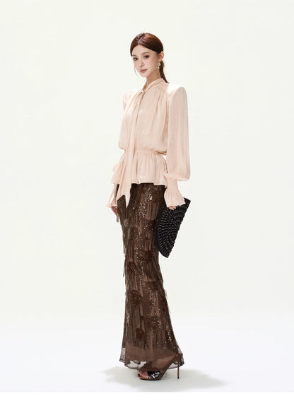 CYNR Lantern-Sleeve Blouse