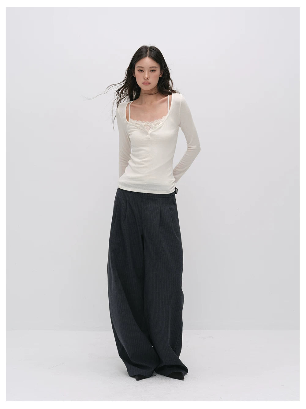 VIA PITTI VIACT6342 Tencel-Wool Blend Top