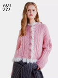 ODTD Lace matching knitted cardigan