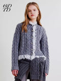 ODTD Lace matching knitted cardigan