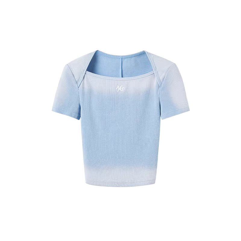 NAWS Fading distressed front shoulder slim fit T-shirt