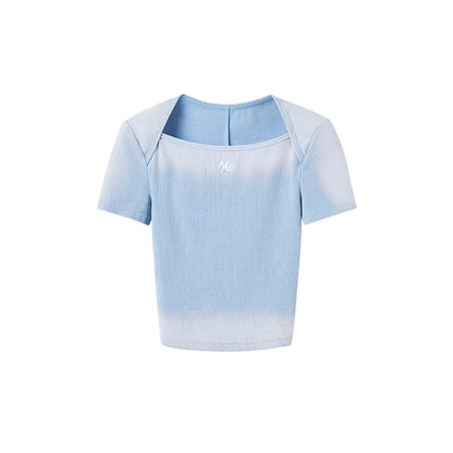 NAWS Fading distressed front shoulder slim fit T-shirt