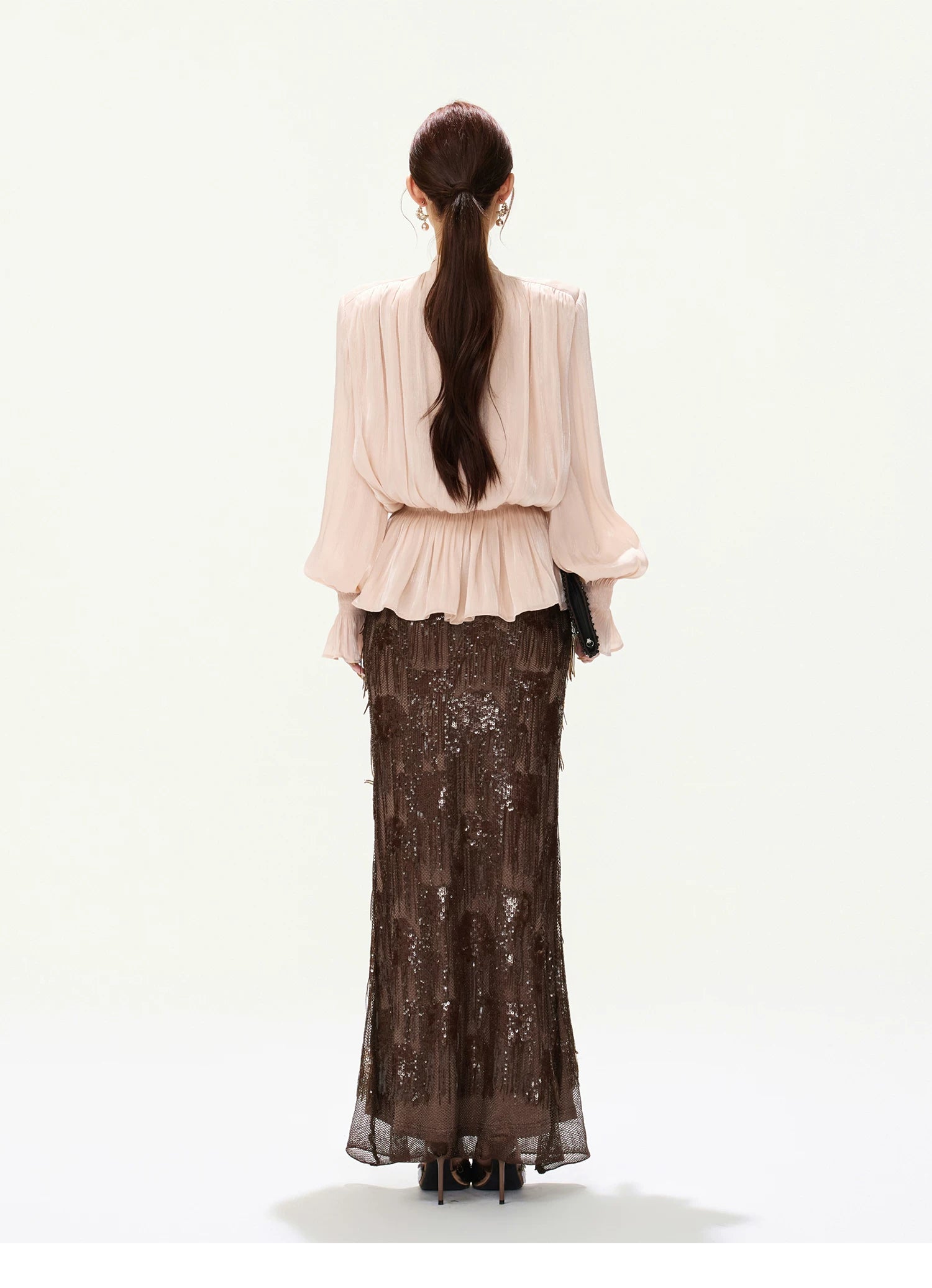 CYNR Lantern-Sleeve Blouse